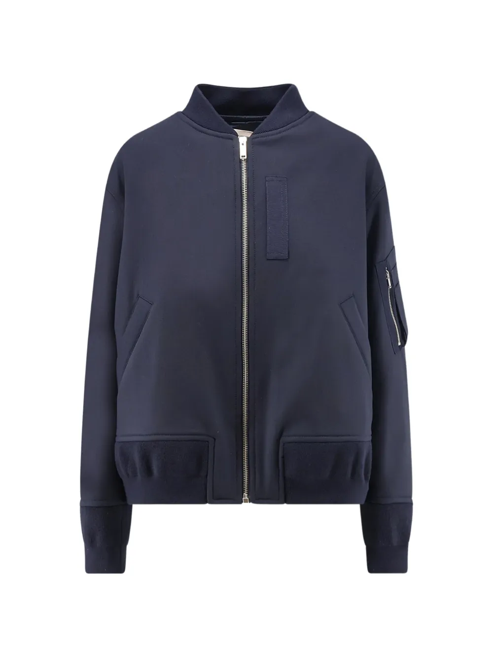 Semicouture Ariella pleat-detail zip-up jacket - Blu