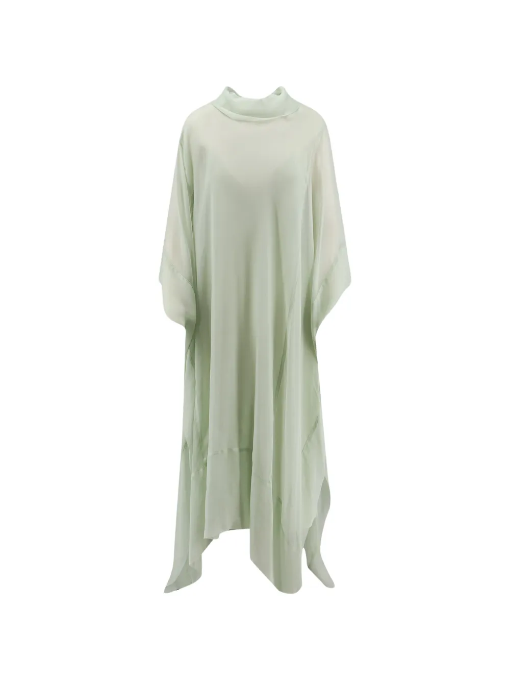 Alberta Ferretti Chiffon Short-sleeve Maxi Dress In Green