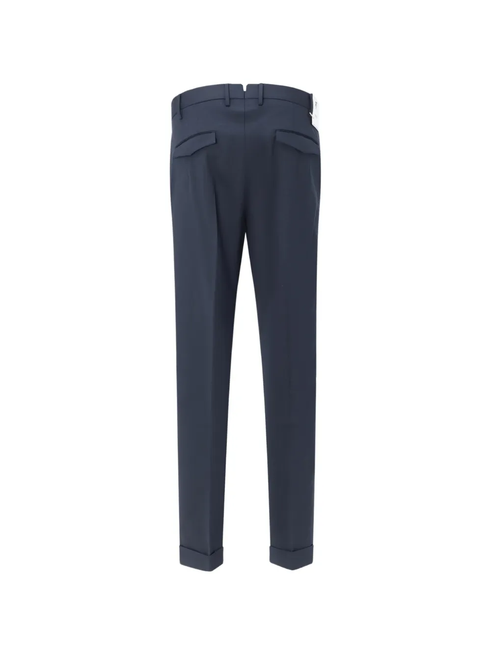 PT Torino Plooibroek met omgeslagen pijpen Blauw