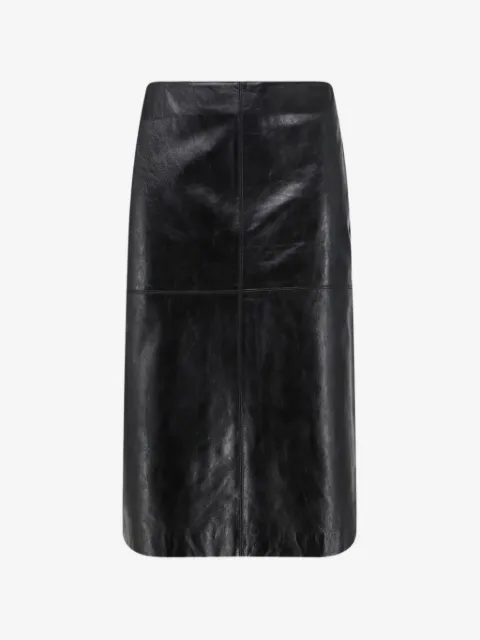Soeur Gwen leather midi skirt
