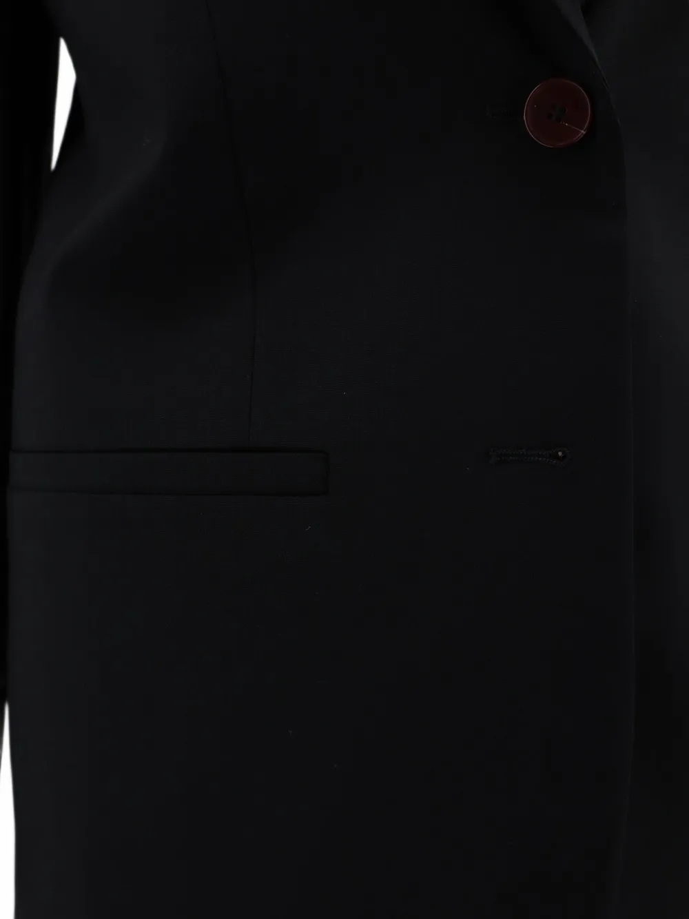 Alysi Single-breasted Stretch Virgin Wool Blazer In Black