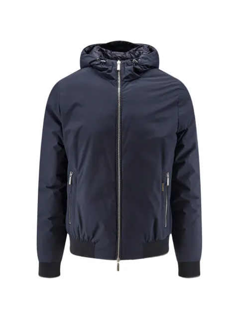 Moorer zip-up hooded jacket