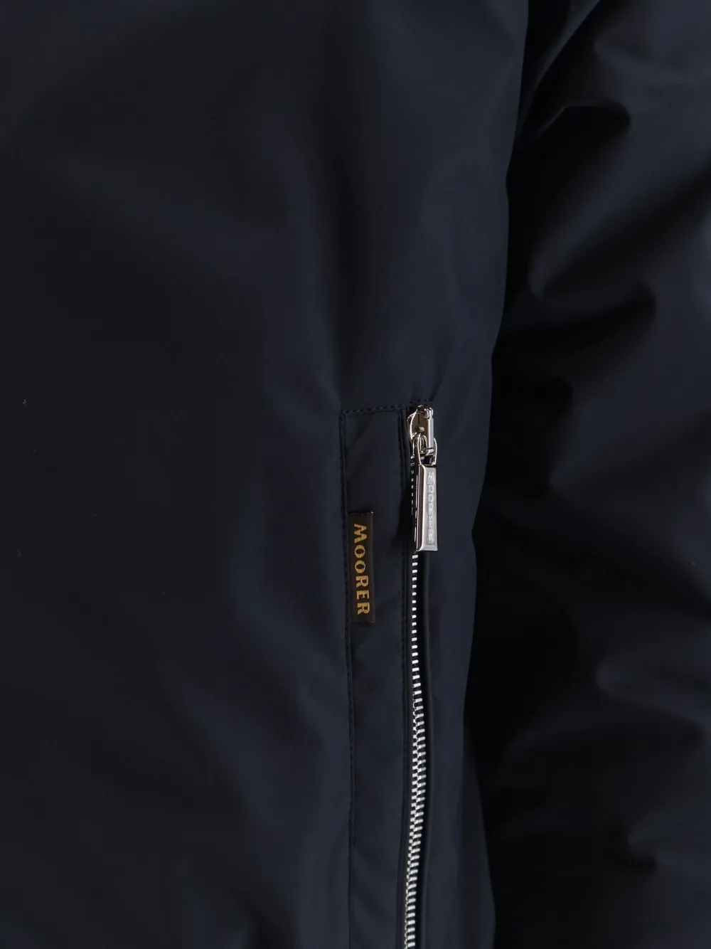 Moorer Jack met capuchon en rits Blauw