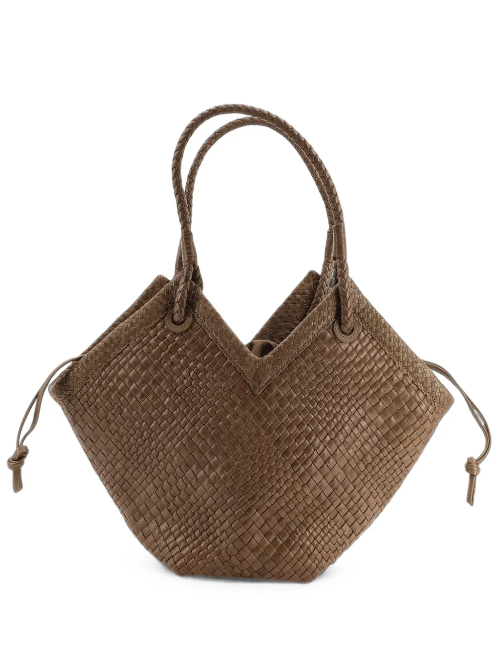 IBELIV medium Trinity woven leather shoulder bag - Marrone