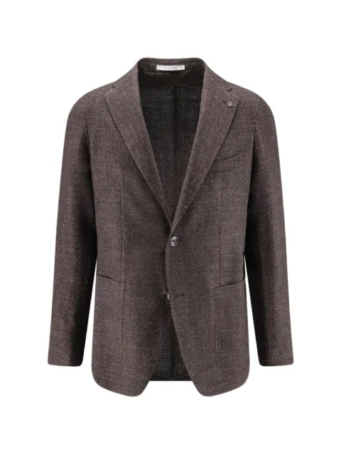 Tagliatore single-breasted textured-finish blazer