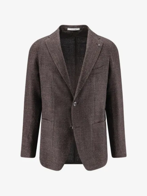 Tagliatore single-breasted textured-finish blazer