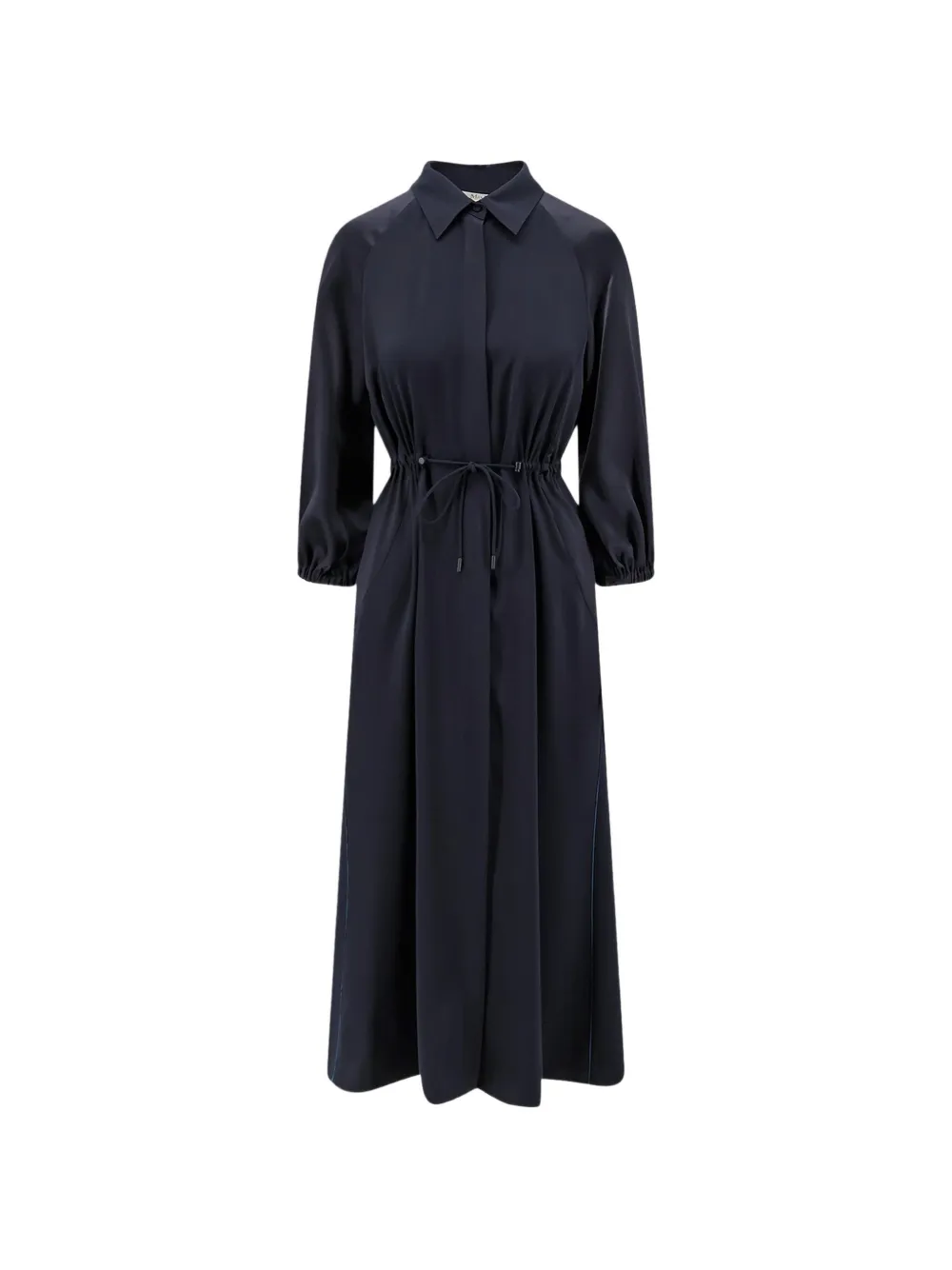 Max Mara Maxikleid mit Taillenzug - Blau