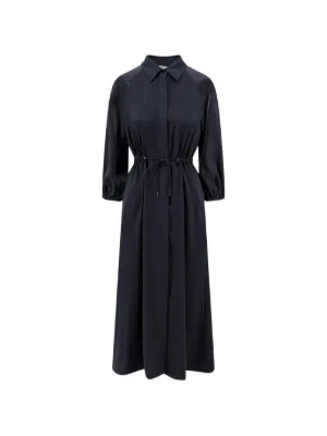 Max Mara Black Cotton Casual Dress IT42