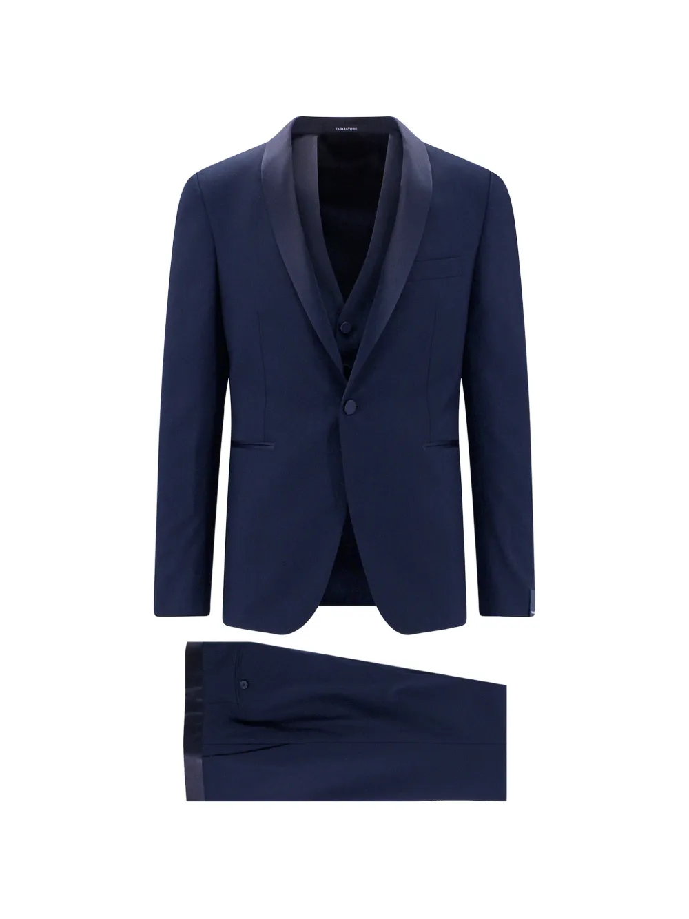 Tagliatore satin-trim three-piece suit - Blu