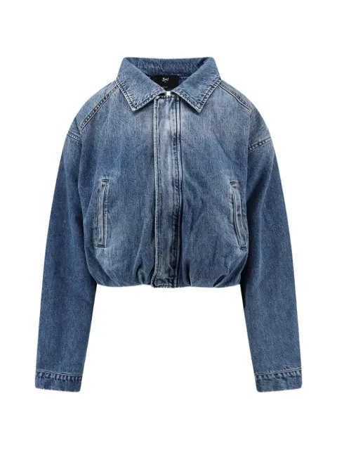 3x1 Amelia cropped zip-up denim jacket