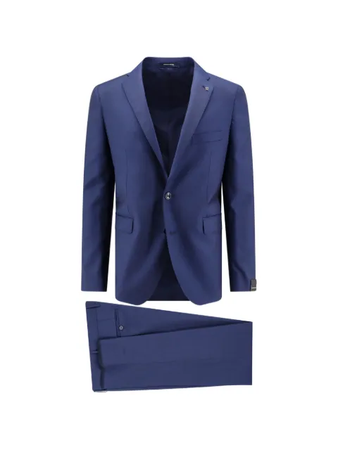 Tagliatore brooch-detail wool suit