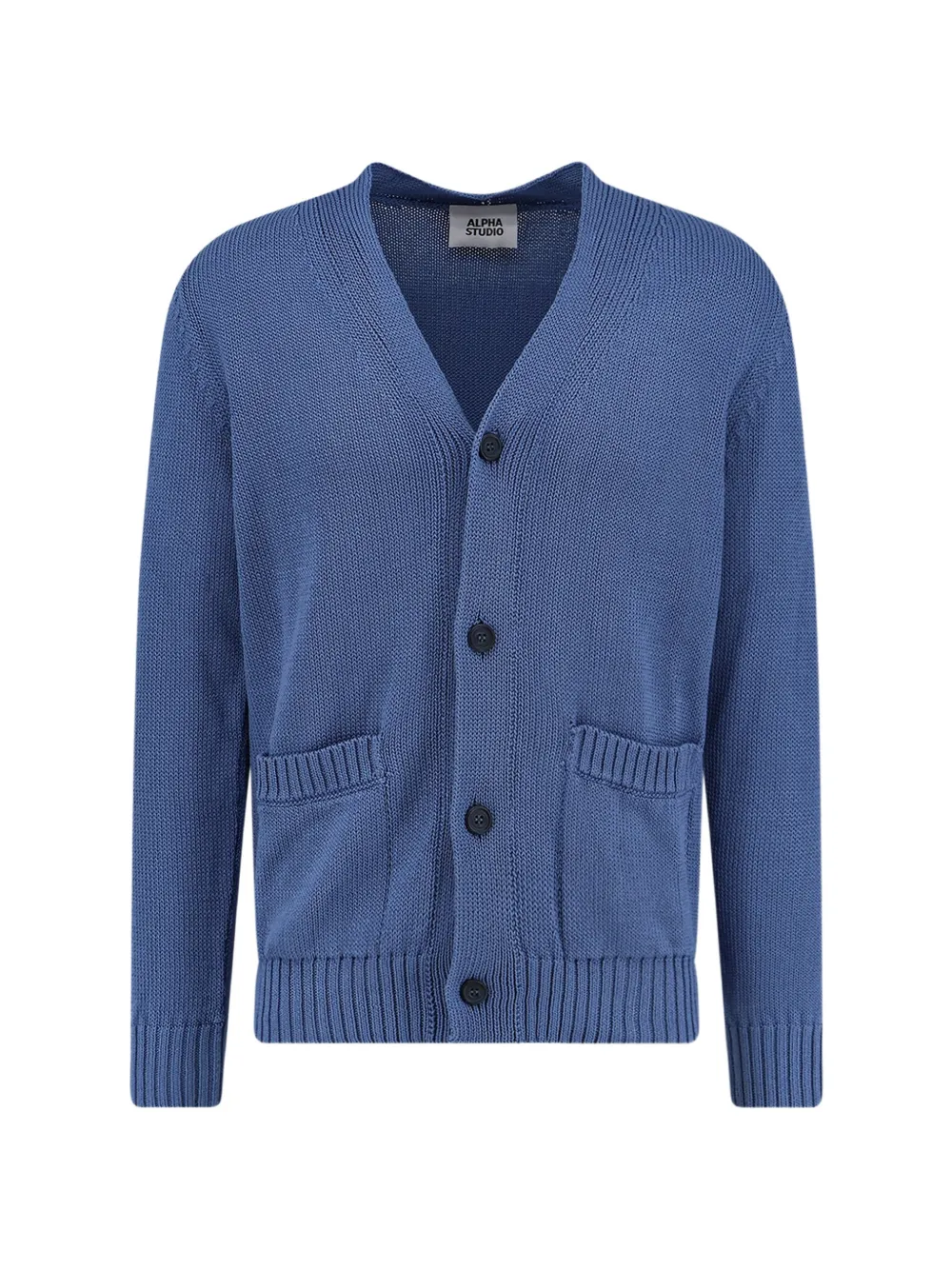 ALPHA STUDIO V-neck cardigan - Blue