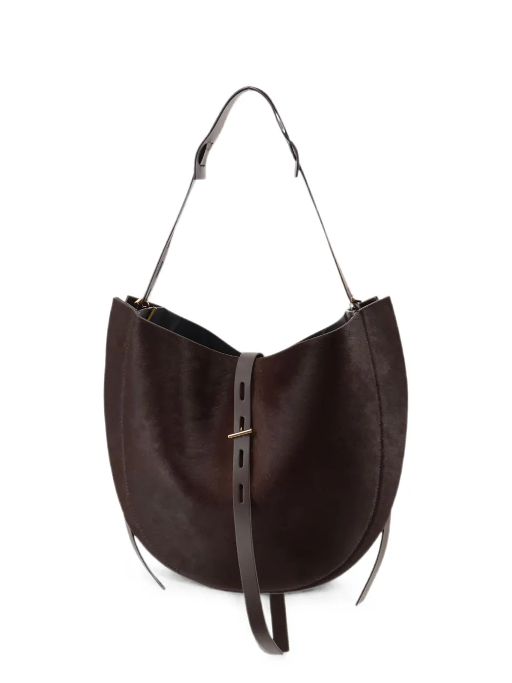 MINOBOSSI Liz ponyskin shoulder bag - Marrone