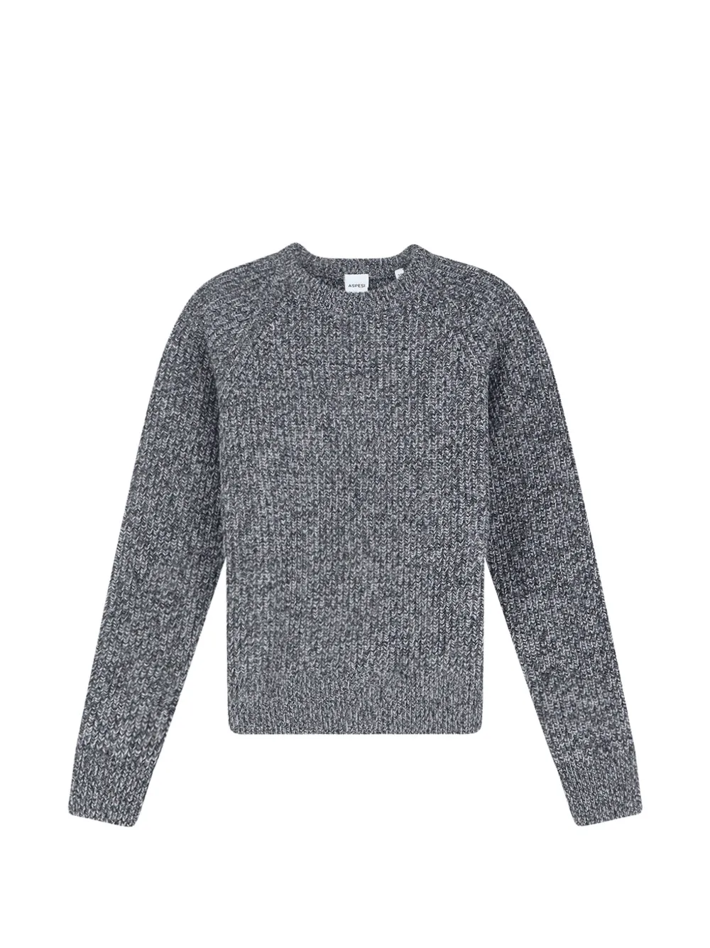 ASPESI ribbed-knit raglan-sleeve sweater - Grau