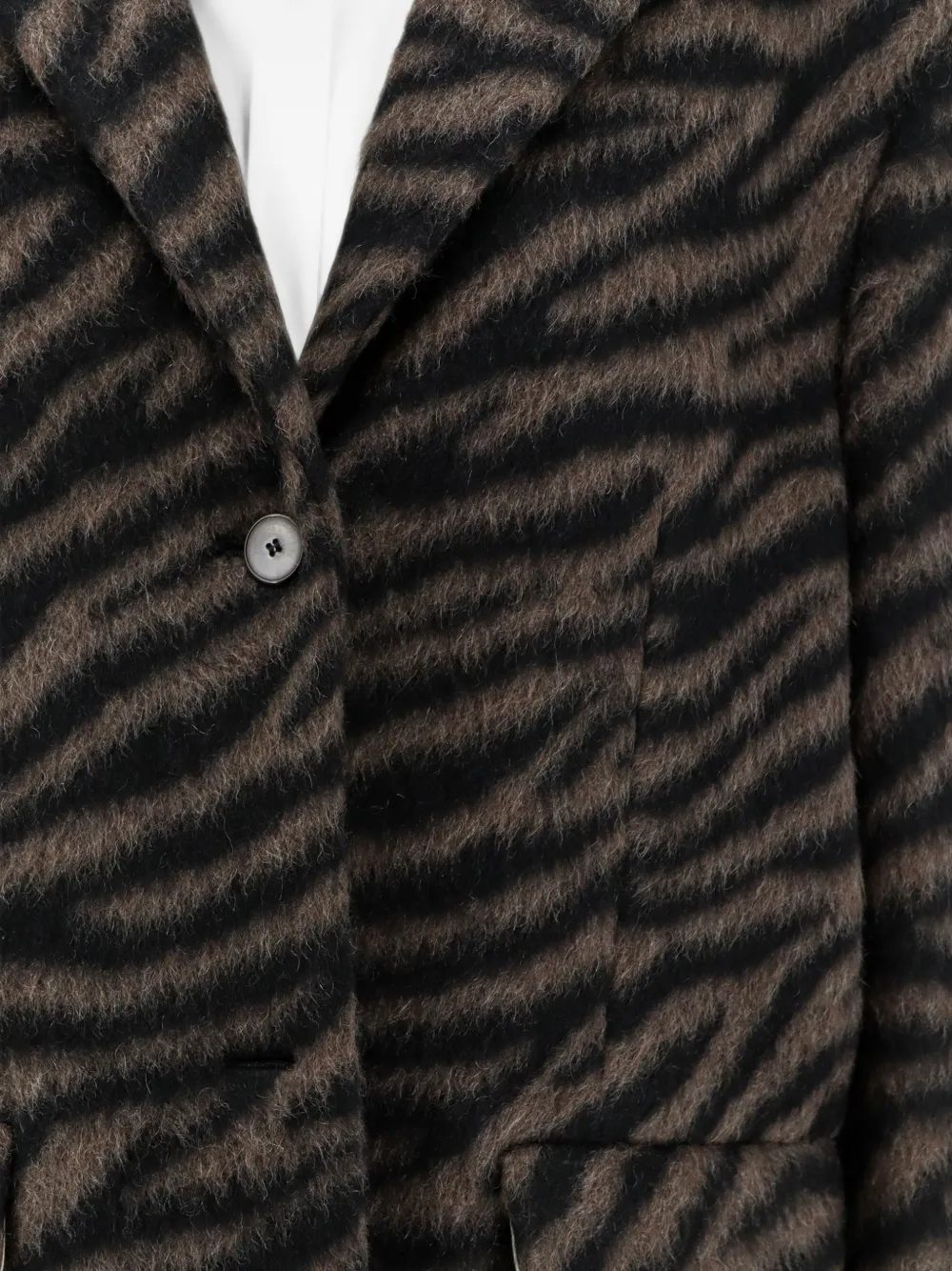 Alysi Blazer met enkele rij knopen Bruin