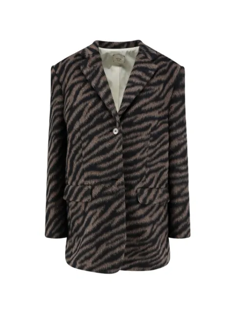 Alysi tiger-print single-breasted blazer
