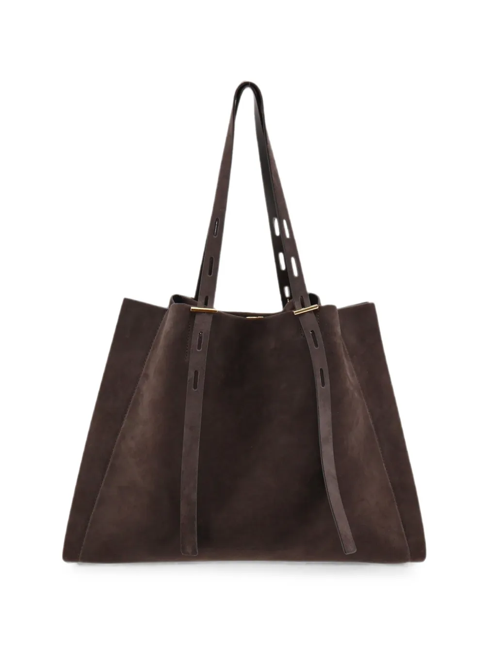 MINOBOSSI Paula Suede large shoulder bag - Marrone