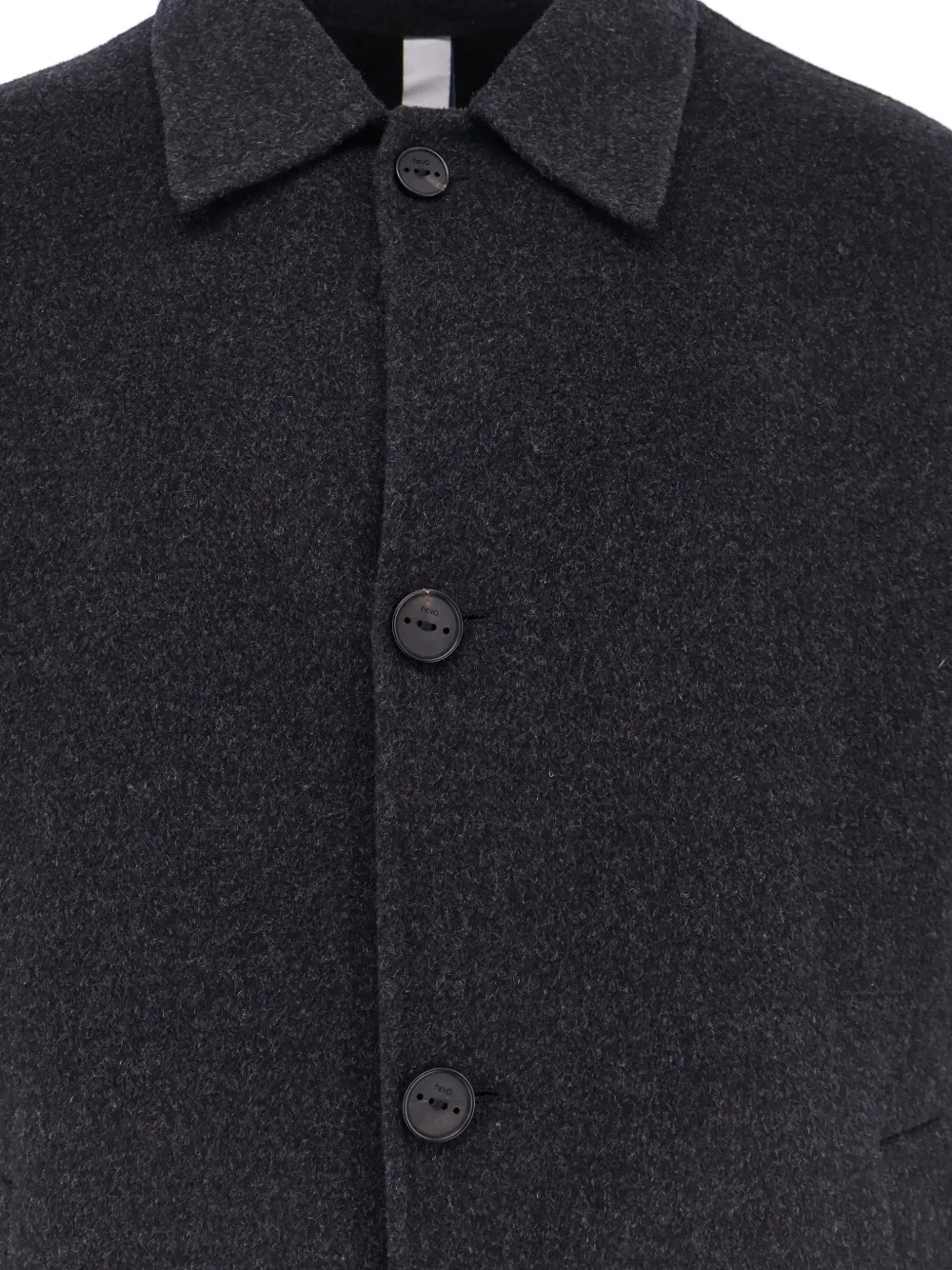 Hevo Loconia button-up single-breasted coat Grijs