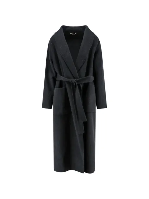 Hevo belted shawl-lapel coat