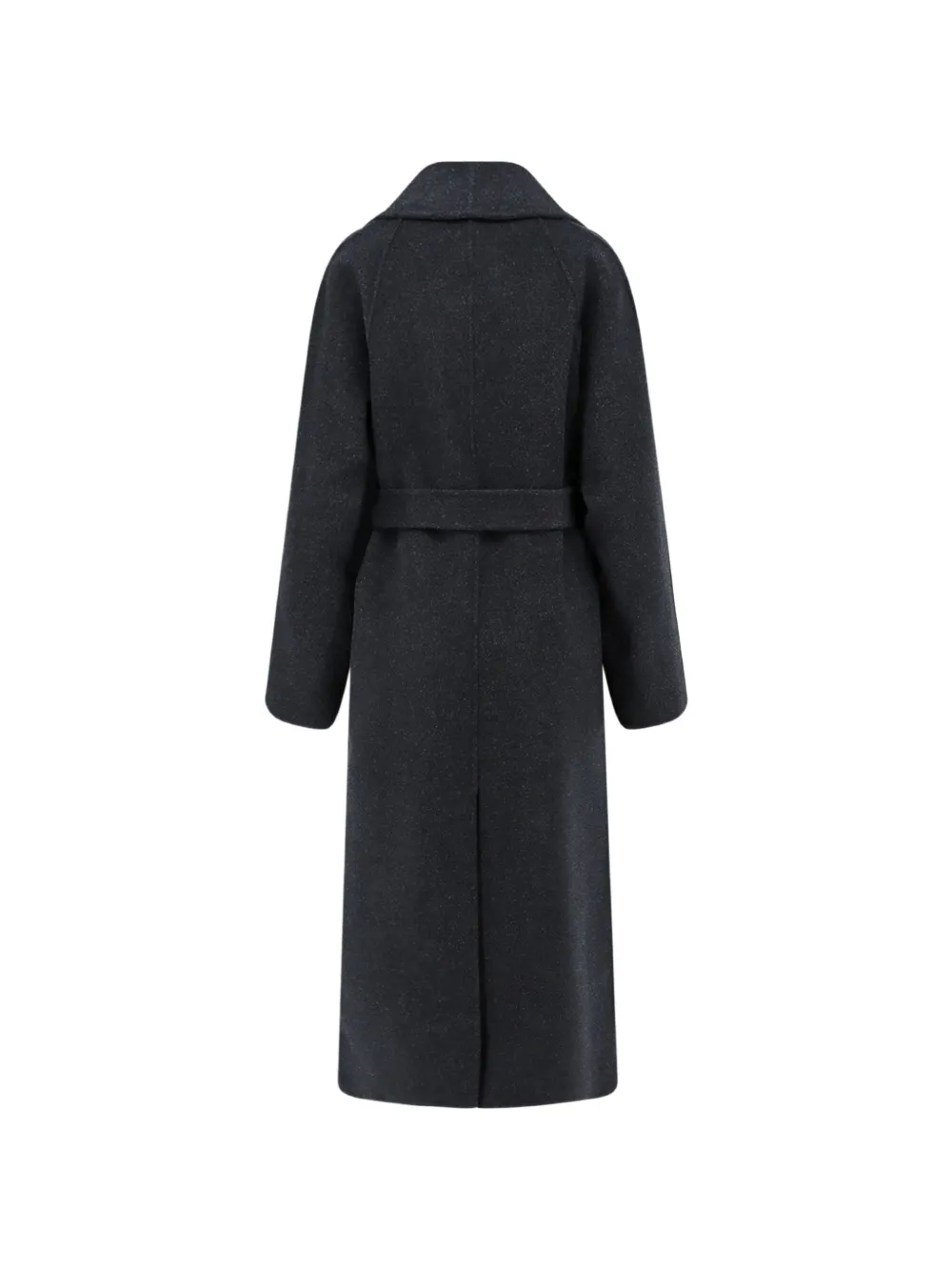 Hevo Belted Shawl-lapel Coat In Grey