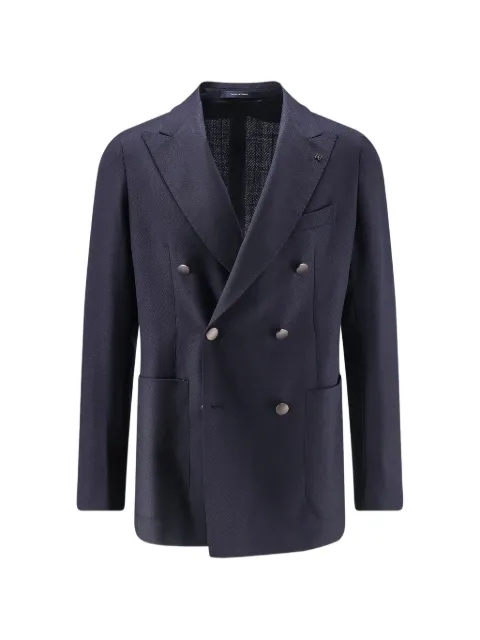 Tagliatore double-breasted herringbone blazer