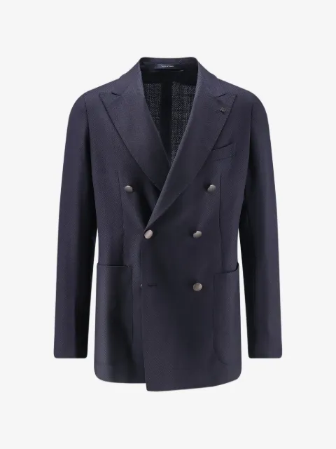 Tagliatore double-breasted herringbone blazer
