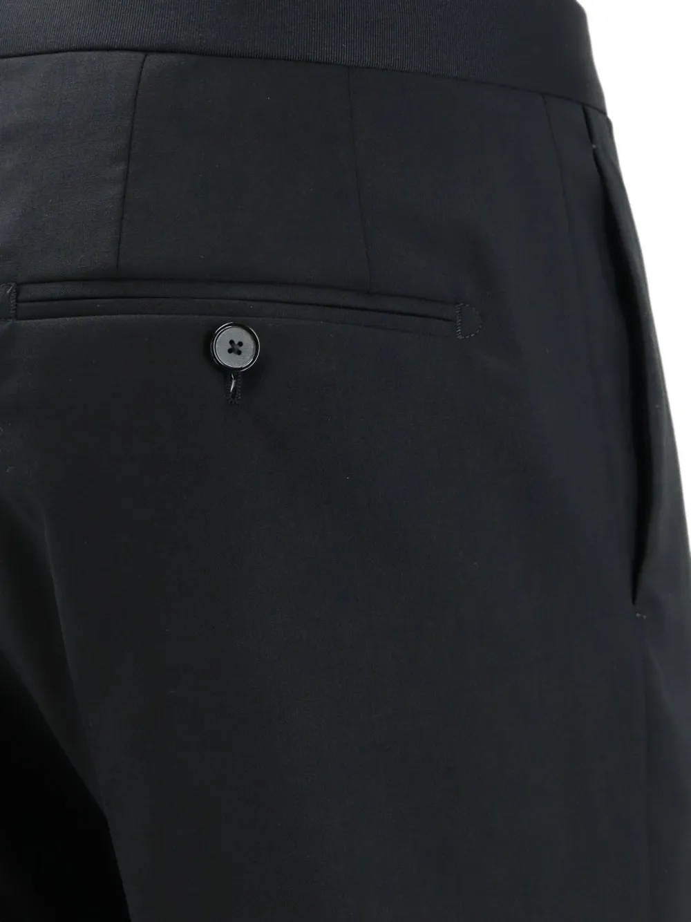 Tagliatore Broek van scheerwol Zwart