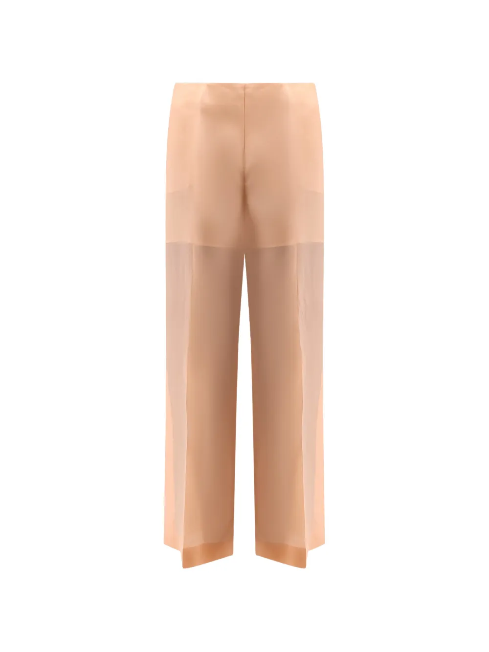 Alberta Ferretti side-slit silk trousers - Neutrals