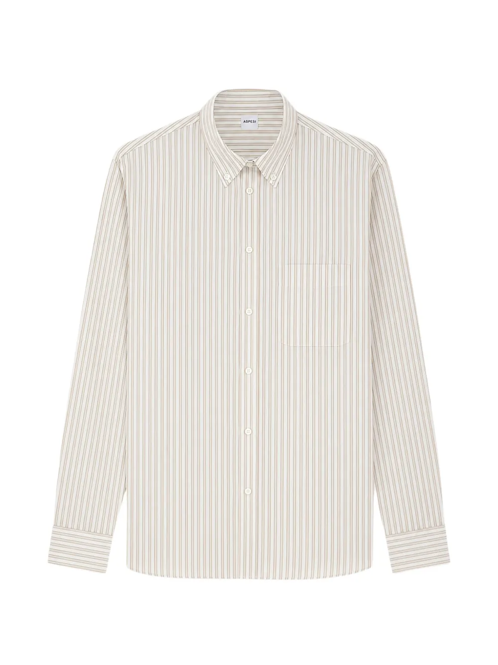 ASPESI striped button-down shirt Beige