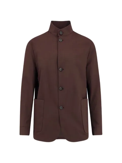 Hevo Caslvecchio high-neck patch-pocket jacket
