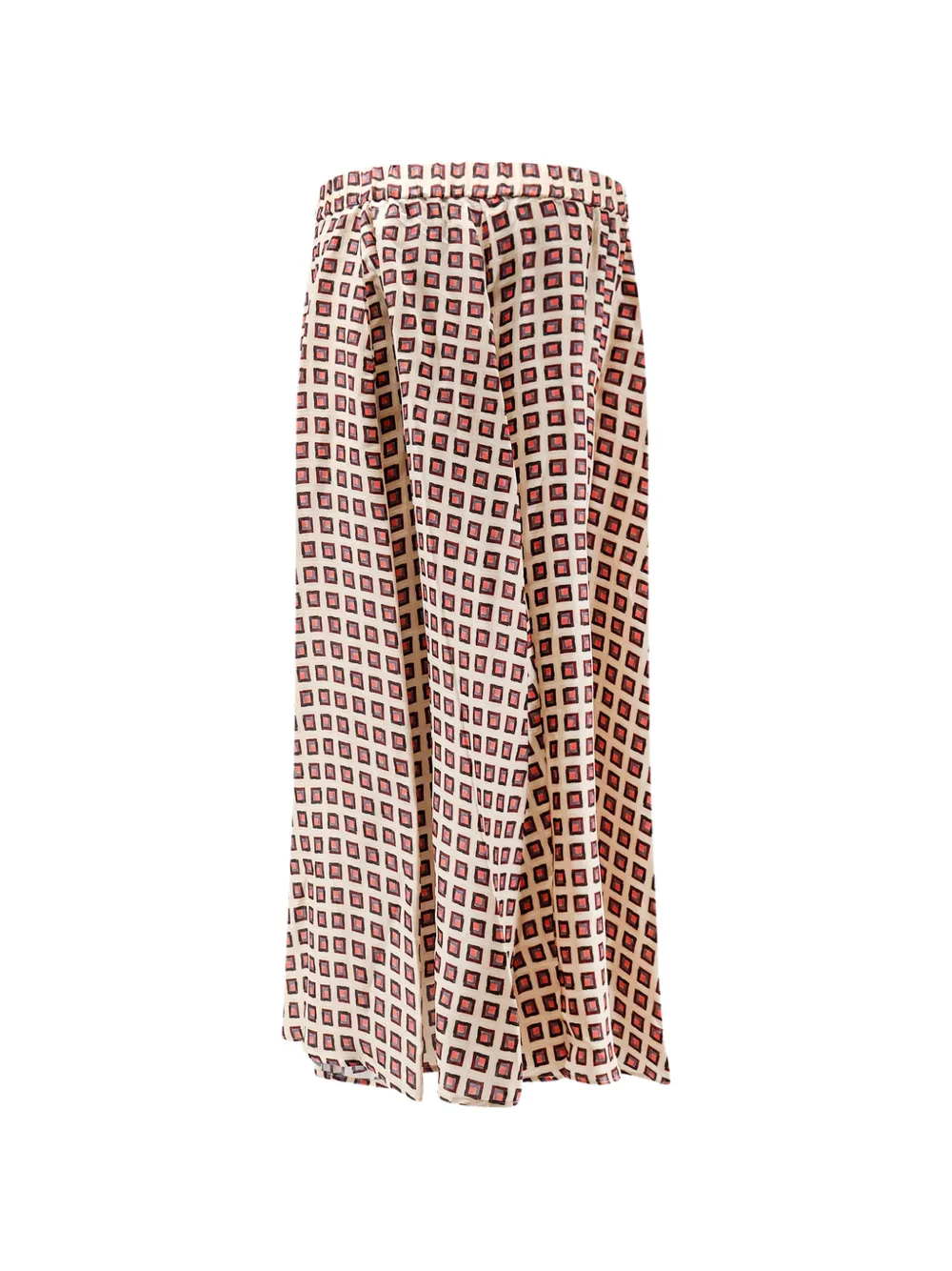 ASPESI Maxi-rok met elastische taille en geometrische print Beige
