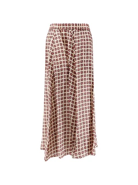 ASPESI geometric-print elasticated-waist maxi skirt