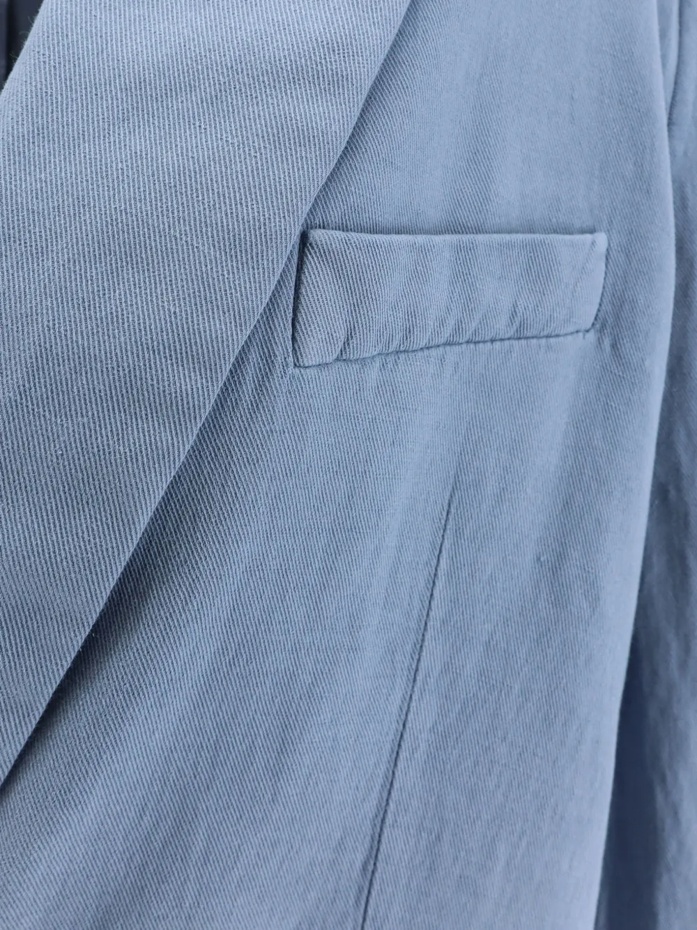 Closed Single-breasted Peak-lapel Blazer In Blue