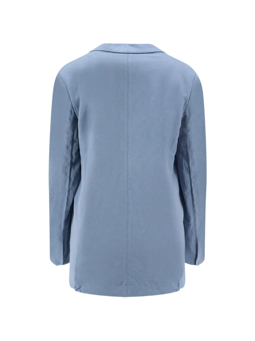 Closed Single-breasted Peak-lapel Blazer In Blue