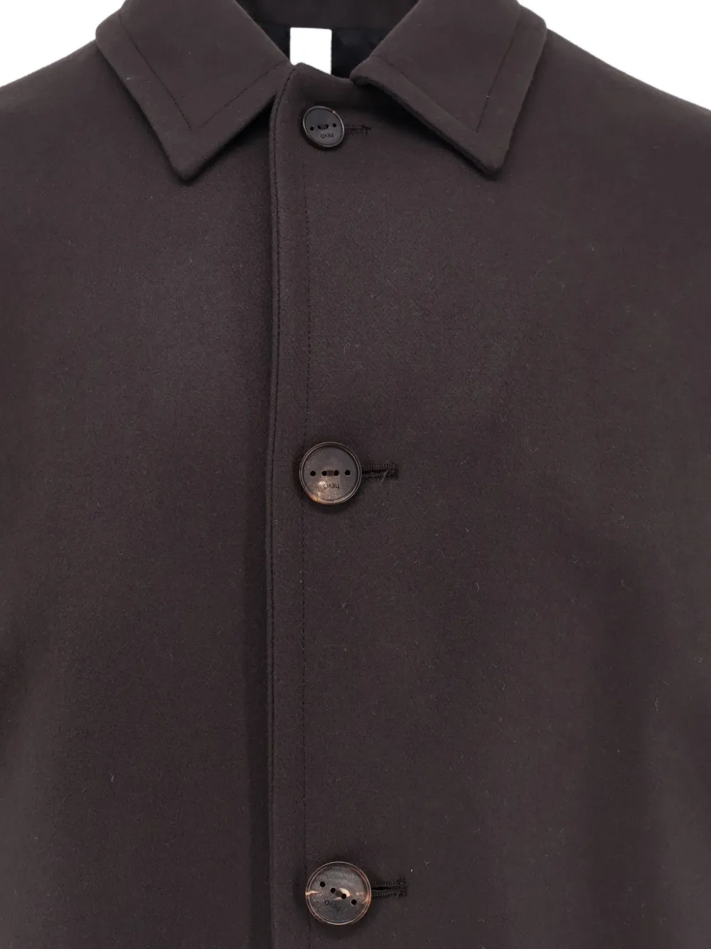 Hevo Loconia button-up single-breasted coat Bruin