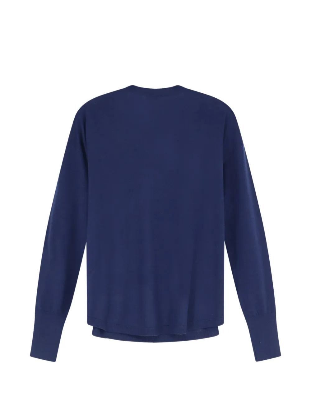 ASPESI Fijngebreide top met V-hals en lange mouwen Blauw