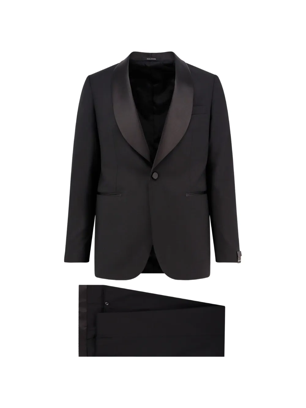 Tagliatore satin-trim wool suit - Nero