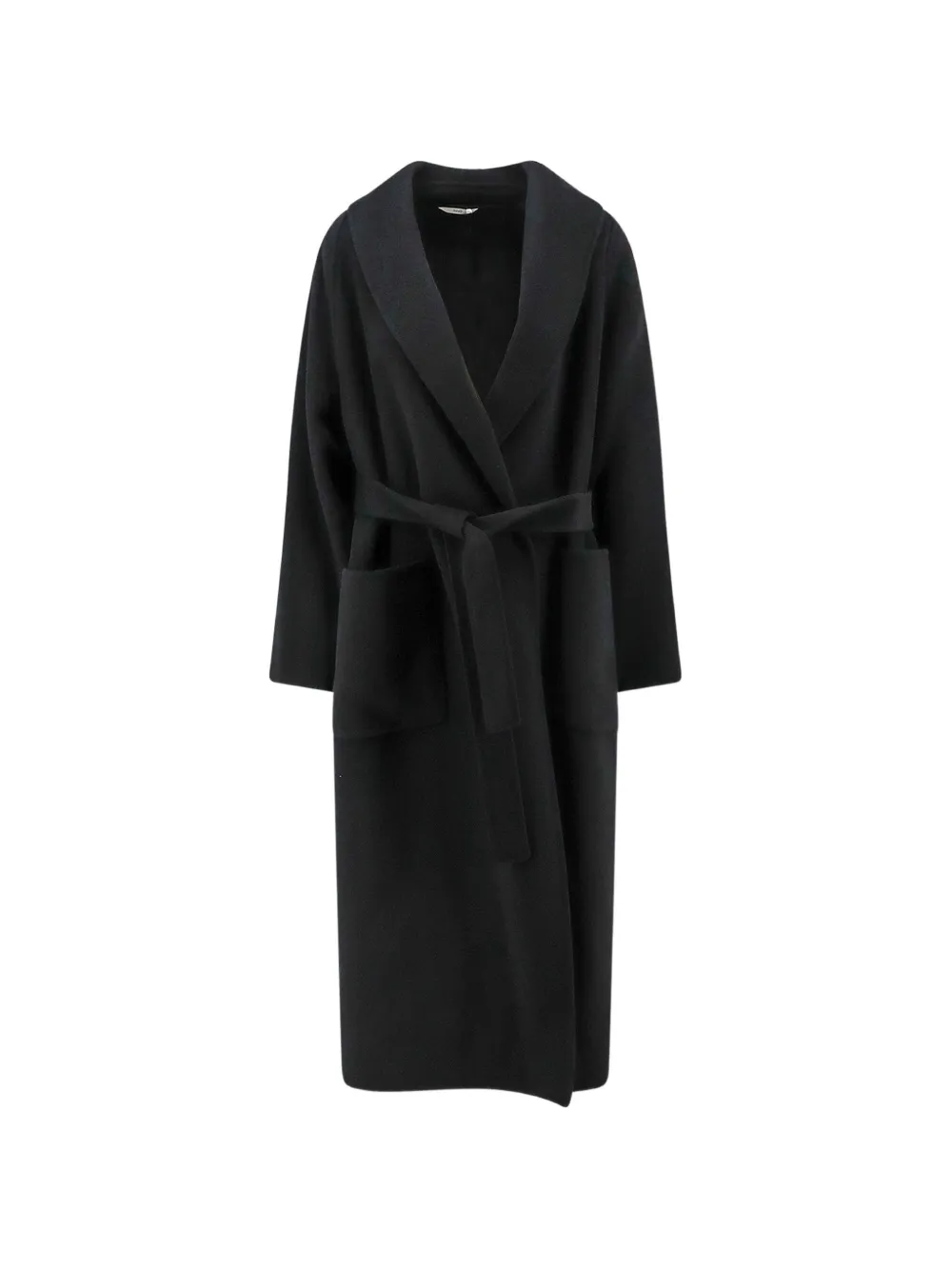 Hevo Alliste Belted Coat In 블랙