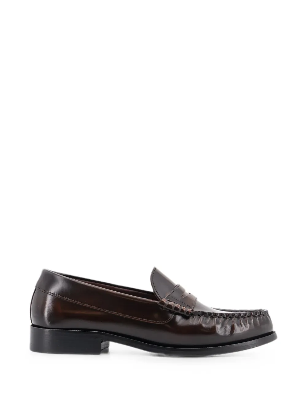 ALOHAS Rivet leather loafers - Marrone