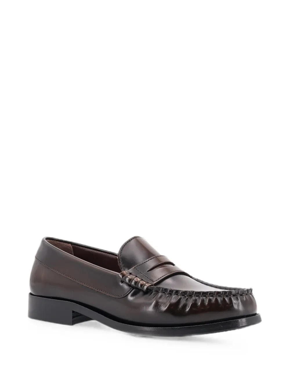 ALOHAS Rivet leather loafers Bruin