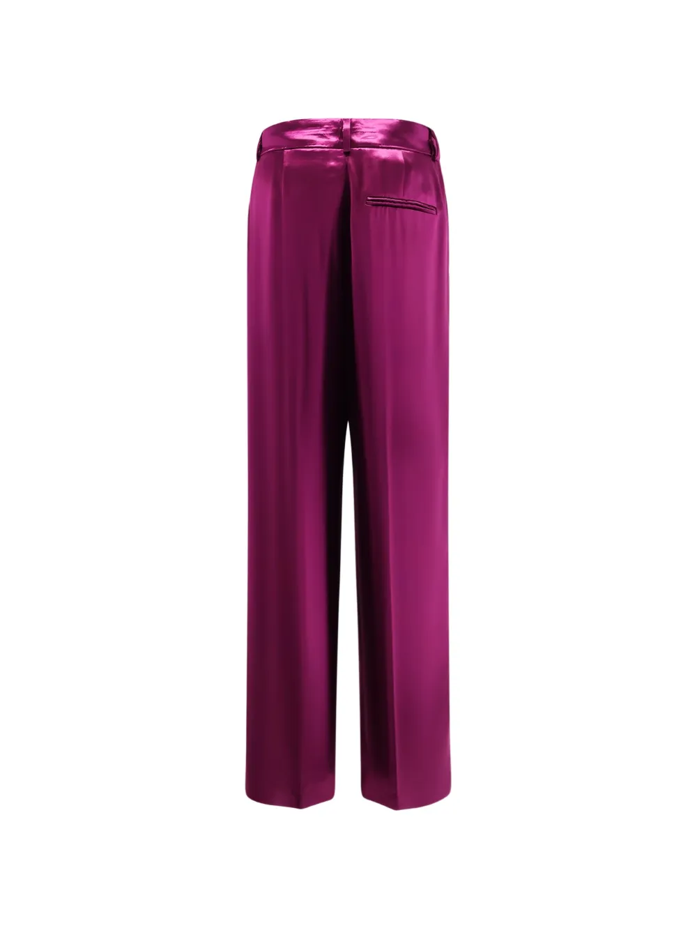 Alberta Ferretti pleated satin trousers Paars