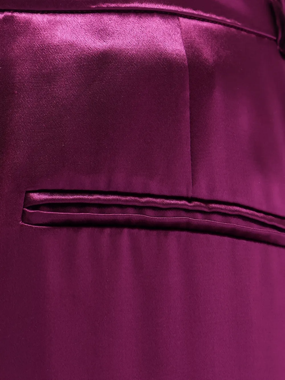 Alberta Ferretti pleated satin trousers Paars