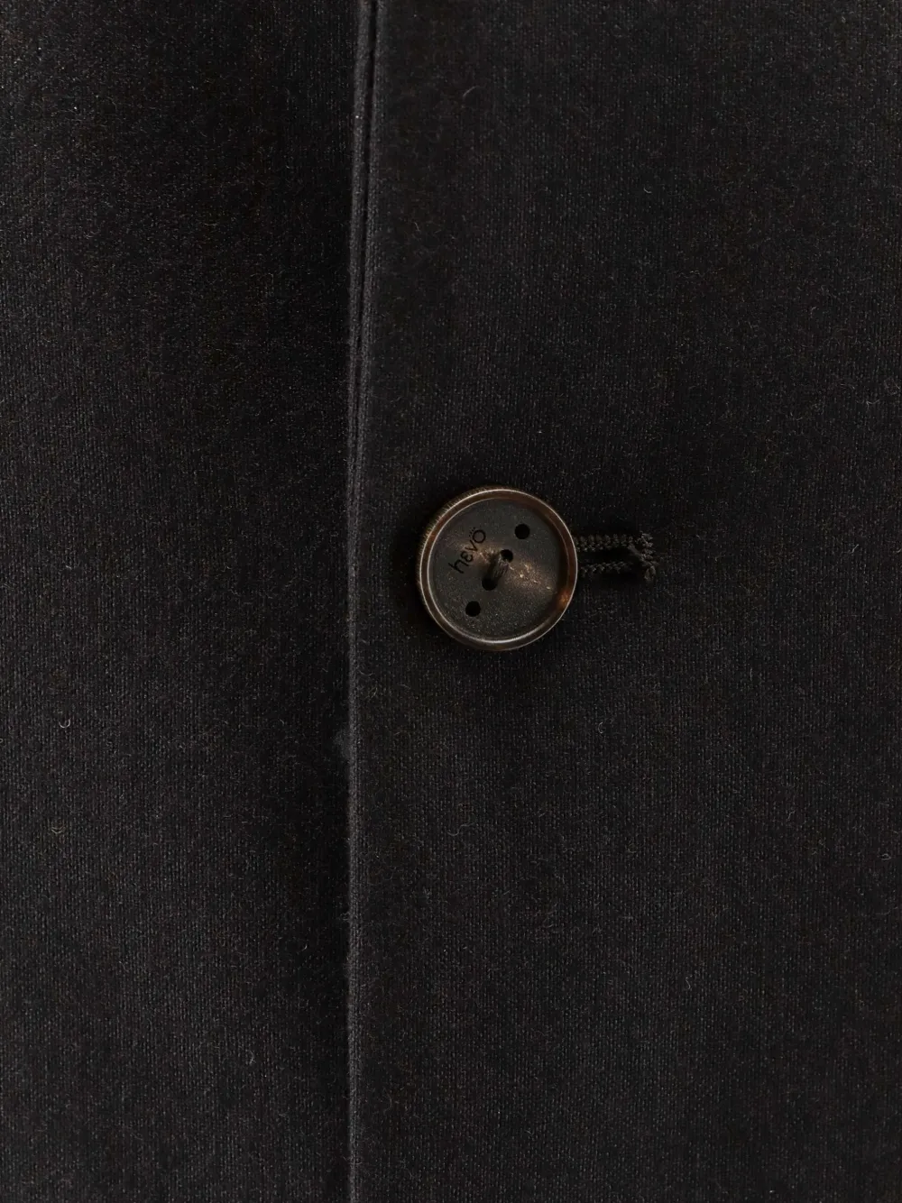 Hevo Button-up jack met ronde hoge kraag Bruin