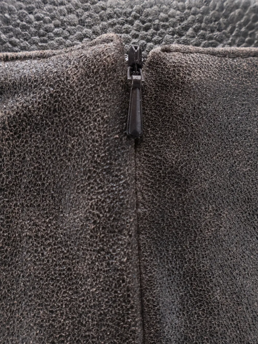 Alysi leather midi skirt Bruin