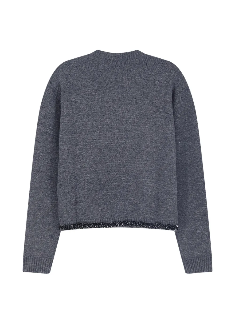 Semicouture Celia sequin-embellished V-neck sweater Grijs