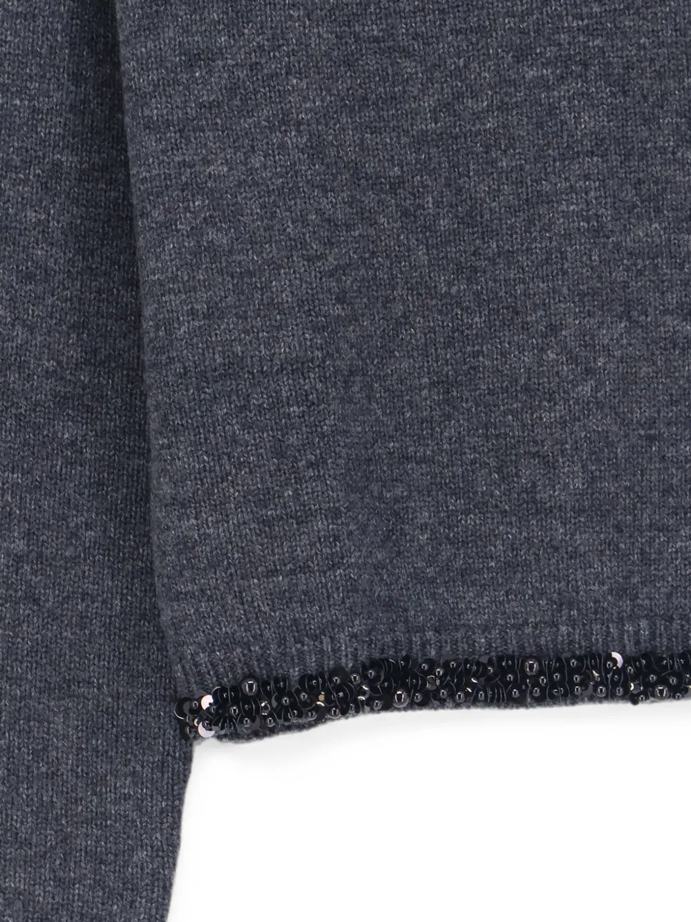 Semicouture Celia sequin-embellished V-neck sweater Grijs