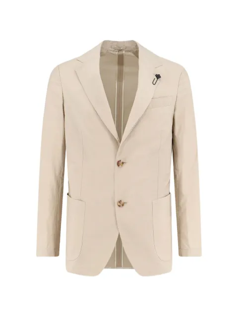 Lardini pin-detail notch-lapel blazer