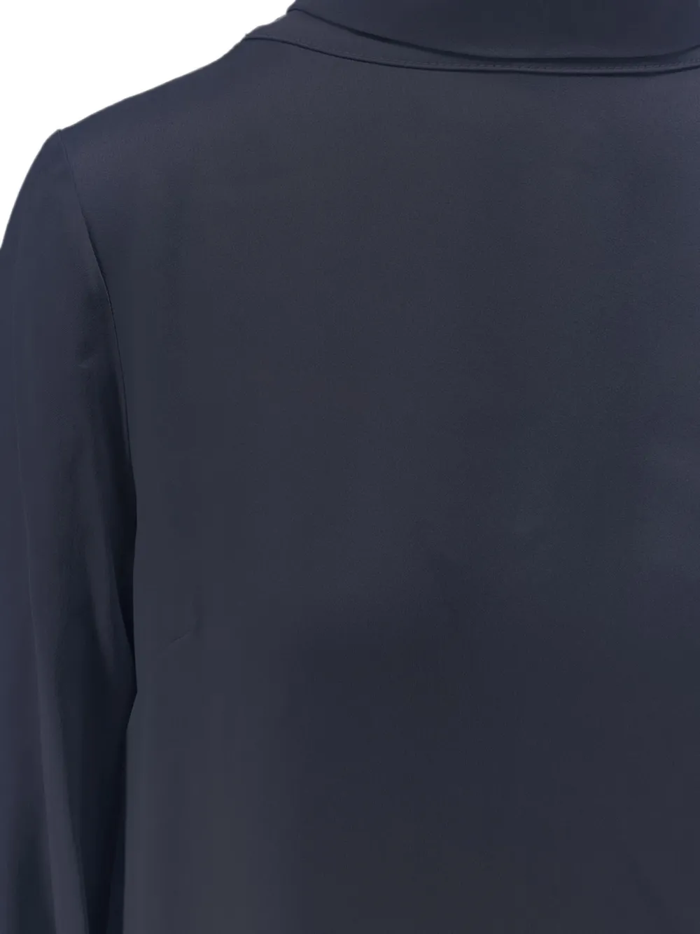 Semicouture Asymmetrische jurk met ronde hoge hals en asymmetrische zoom Blauw
