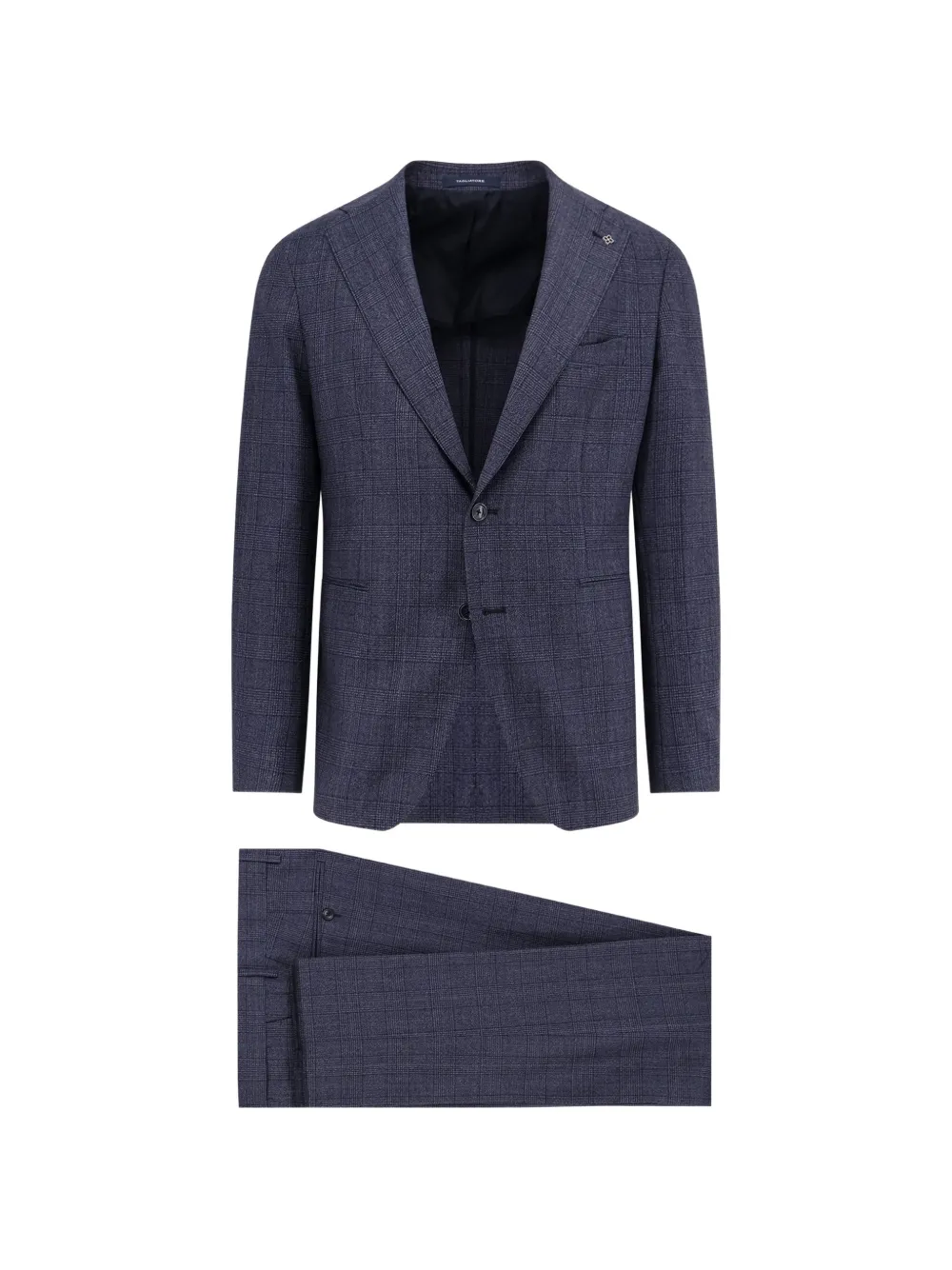 Tagliatore checked single-breasted suit - Blu