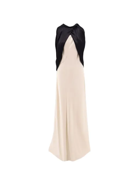 Alberta Ferretti draped-detail two-tone gown